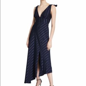 Keepsake Abound Navy Shadow Stripe Gown S